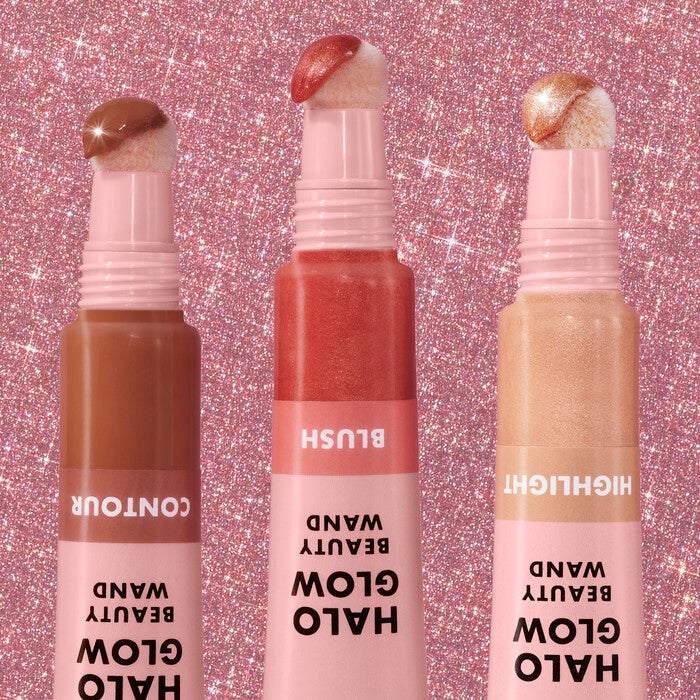 Halo Glow Highlight Beauty Wand, IRL Angel - White to Pink Gold Shift