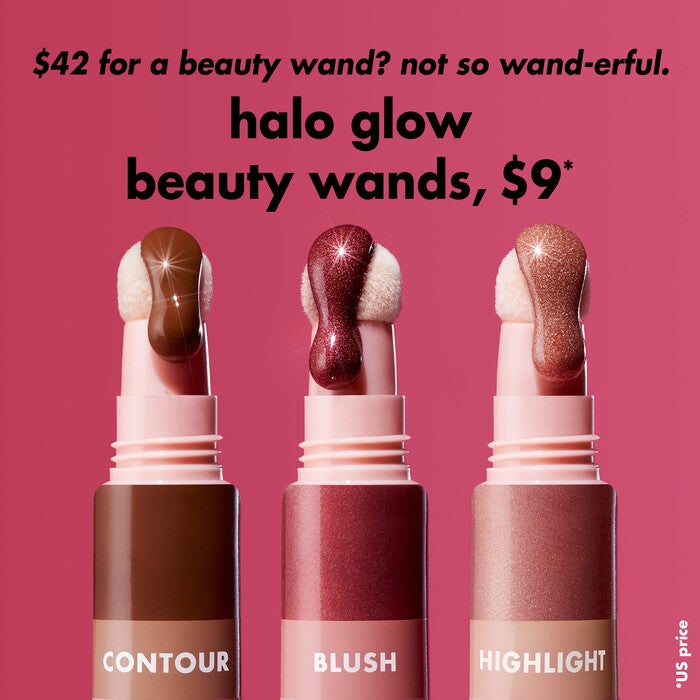 Halo Glow Highlight Beauty Wand, IRL Angel - White to Pink Gold Shift
